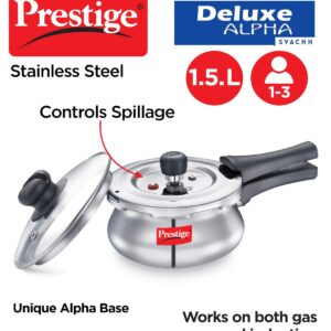 DELUXE ALPHA SS 1.5 SVACHH PRESSURE COOKERS.